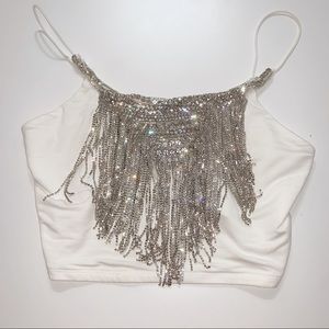 Rhinestone crop top